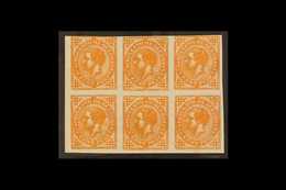 1876 WAR TAX.  1876 5c IMPERF. COLOUR TRIAL In Deep Orange Rather Than The Issued Green, A BLOCK OF SIX With Margins Tou - Other & Unclassified