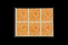 1876 WAR TAX.  1876 5c IMPERF. COLOUR TRIAL In Deep Orange Rather Than The Issued Green, A BLOCK OF SIX With Margins Tou - Andere & Zonder Classificatie