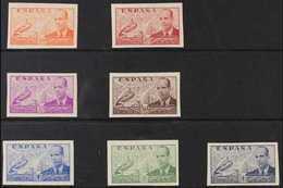 1939  Juan De La Cierva Air Post Set, Variety IMPERFORATE, As Scott C100/108, SG 941/47, Edifil 880s/86s, Never Hinged M - Other & Unclassified