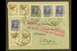 1939 SCARCE CIVIL WAR DESTINATION  1939 Cover Franked 3p 70, Sent From Tenerife To HBM Consulate, Harar, Ethiopia, With  - Other & Unclassified
