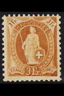 1907  3f Bistre Brown "Standing Helvetia", Perf 11½ X 11, Mi 94cb, SG 224, Never Hinged Mint For More Images, Please Vis - Andere & Zonder Classificatie