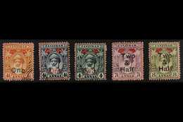 1904  Surcharges Complete Set, SG 205/209, Fine Used. (5 Stamps) For More Images, Please Visit Http://www.sandafayre.com - Zanzibar (...-1963)
