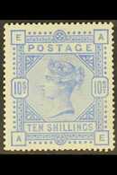 1883-84  10s Ultramarine, SG 183, Fine And Fresh, Lightly Hinged Mint. For More Images, Please Visit Http://www.sandafay - Other & Unclassified