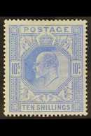 1902-10  10s Ultramarine De La Rue, SG 265, Very Lightly Hinged Mint. Fresh & Attractive. For More Images, Please Visit  - Unclassified