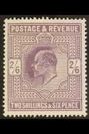 1911  2s 6d Dull Greyish Purple, Somerset House Printing, Ed VII, SG 315, Superb, Well Centered Mint. Scarce Stamp. For  - Unclassified