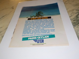 ANCIENNE PUBLICITE C EST UN LUXE  UTA 1980 - Publicidad