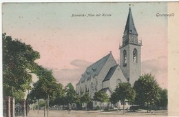 Grunewald - Bismarck , Allee Mit Kirche - Grunewald