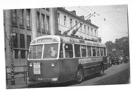 LIEGE (Belgique) Photographie Format Cpa Trolleybus Terminus Place Du Théatre 1952 - Liège