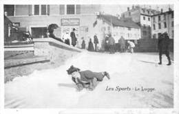 Thème   Sports D'hiver       La Luge. Série Les Sports - Femme-    (voir Scan) - Sport Invernali