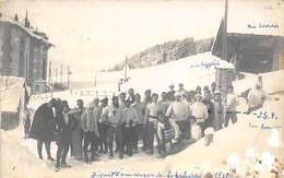 Thème   Sports D'hiver       Bobsleigh. Départ D'une Course En 1910 Carte Photo      (voir Scan) - Sports D'hiver