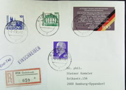 DDR: R-Brief Vom Ersttag Der Mögl. MiF Mit BRD/Berlin/DM-Ausg. Mit Alter DDR-Mkn Aus Gadebusch Vom 2.7.90 Fein Knr: 3344 - R-Zettel