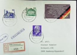 DDR: R-Brief Vom Ersttag Der Mögl. MiF Mit BRD/Berlin/DM-Ausg. Mit Alter DDR-Mkn Aus Gadebusch Vom 2.7.90 Fein Knr: 3344 - Labels For Registered Mail