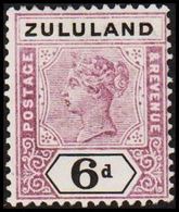 1894-1896. ZULULAND.  Victoria. 6 D. (MICHEL 18) - JF318408 - Zoulouland (1888-1902)