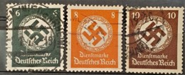 DEUTSCHES REICH 1934 - Canceled - Mi 135, 136, 137 - Dienstmarken - Oficial