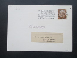 3. Reich 1936 Drucksache Mit Stempel 7. Weihnachts Werbeschau Der Kreishandwerkerschaft Leipzig Otto Schill Str. - Briefe U. Dokumente