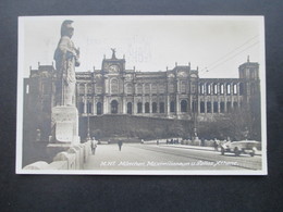 Echtfoto AK München Maximilianeum U. Pallas Athene Stempe Weihnachtspost Und Neujahrspost Frühzeitig Einliefern 24.12.31 - Briefe U. Dokumente