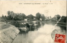 93 .20726 . Gournay Sur Marne .peniche . Le Port .vue D Ensemble . - Gournay Sur Marne