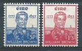Irlande 1957 N°132/133 Neufs ** MNH Amiral William Brown - Unused Stamps