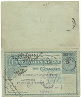 E.P. Carte Double 15c. + 15c. Surch. CONGO BELGE Obl. Sc LUKAFU 20 Févr. 1911 (daté De KILWA LAC MOERO) En Recommandé (t - Interi Postali