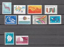 NATIONS  UNIES  NEW-YORK  1972/77 PA  N° 15 à 23       NEUFS**   CATALOGUE YVERT&TELLIER - Poste Aérienne