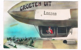 B-7492   LOOZEN : Groeten Uit ( Zeppelin) - Bocholt