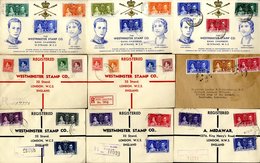 1937 Coronation Illustrated FDC's (13 Diff) Plus Six Others (non Illustrated) Mainly Registered. (19) - Autres & Non Classés