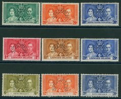 K.U.T, Leeward Islands & Seychelles 1937 Coronation Sets, Each Perf SPECIMEN, Fine M. Cat. £380. (9) - Sonstige & Ohne Zuordnung