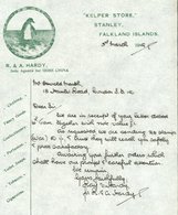 PENGUINS Falkland Islands - 3rd March 1919 Letter (in Green) From 'Kelper Store, Stanley, Falkland Islands' With Large P - Autres & Non Classés