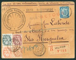 PENGUINS France - Rare 1924 Registered Cover From Valros (Hérault) To A Max Laborde Aboard The Cercolon On Its Way To Th - Andere & Zonder Classificatie
