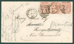 PENGUINS GB - 1881 Cover From Birkenhead To New Brunswick With Seal For The PHOSPHO-GUANO COMPANY SEACOMBE CHESHIRE And  - Altri & Non Classificati