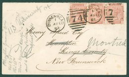 PENGUINS GB - 1881 Cover From Birkenhead To New Brunswick With Seal For The PHOSPHO-GUANO COMPANY SEACOMBE CHESHIRE And  - Other & Unclassified