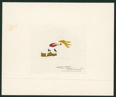 PENGUINS Terres Australes Et Antarctiques Francaises - 1987 Macaroni Penguin 4f 80c Hand Coloured Die Proof Of SG.226 Re - Sonstige & Ohne Zuordnung