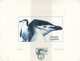 PENGUINS Terres Australes Et Antarctiques Francaises - 1999 Épreuve De Luxe Of The 1999 2f 70c Chinstrap Penguin Stamp S - Other & Unclassified