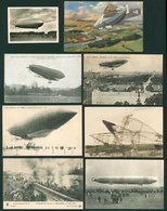 AIRSHIPS Range Of Mainly Zeppelin Postcards Incl. RP Of LZI At Uekingen WWI 2x Wreck, The Patrie Achieving A 300km Trip, - Zonder Classificatie