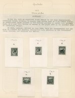 1923 De La Rue Essays, A Set Of Stamp-size Photographic Essays Of Original Artwork For Five Designs Submitted To The Aus - Autres & Non Classés