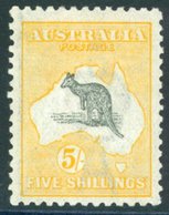 1918 5s Grey & Pale Yellow, Fine M, SG.42c. Cat. £275. (1) - Andere & Zonder Classificatie