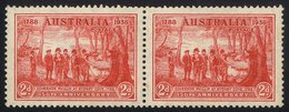 1937 Anniversary 2d Pair, Fine M, One With The 'man With Tail' Variety (single Pulled Perf At Top), SG.193a. Cat. £750+. - Autres & Non Classés