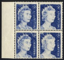 1966 5d Deep Blue In Marginal Block Of Four UM, Each With Superb Offset In Reverse, Quite Striking, SG.386e Variety. - Altri & Non Classificati