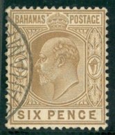 1906-11 MCCA 6d Bistre-brown With 'malformed 'E' Variety, VFU, Cancelled At Left Leaving Clear Profile, SG.74a, RPS Cert - Other & Unclassified