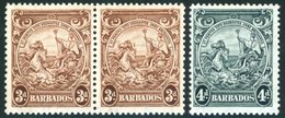 1938-47 MSCA 3d Brown Horizontal Pair, UM With 'vertical Line Over Horse's Head' Variety, SG.253db. Cat. £320. (3) - Sonstige & Ohne Zuordnung