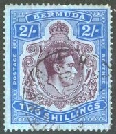 1941 2s Deep Purple & Ultramarine/grey-blue Line Perf 14¼ Showing 'broken Lower Right Scroll' Variety, Neatly Used With  - Sonstige & Ohne Zuordnung