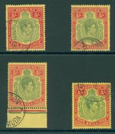 1938-53 5s, Each VFU, SG.118d/e/f & G, Cat. £192. (4) - Autres & Non Classés