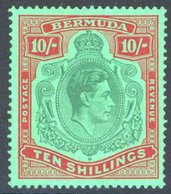 1938-53 10s Green & Deep Lake/pale Emerald, Fine M With Usual Brown Gum, SG.119. Cat. £450. (1) - Sonstige & Ohne Zuordnung