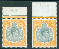 1944 12/6d Grey & Pale Orange On Ordinary Paper, Top Marginal UM, SG.120c. Cat. £220. - Sonstige & Ohne Zuordnung