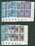 1998 Antarctic Birds Defin Set In UM Corner Marginal Plate Blocks Of Four, SG.290/301, Cat. £180. - Autres & Non Classés