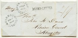 1842-55 MONEY LETTERS 1842 Entire Rated 2/9d From Queenstown (JAN 17) To Kingston, 1853 Strathburn To Quebec With 'PAID  - Autres & Non Classés