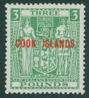 1936-44 Single Wmk, Wiggins Teape Paper, £3 Green, Fresh UM, Very Scarce, SG.123b. Cat. £450. (1) - Autres & Non Classés