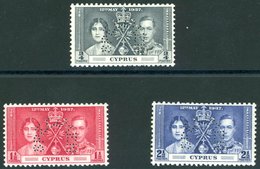 1937 Coronation Set, Perf SPECIMEN, Fine M, SG.148s/150s. Cat. £225. (3) - Autres & Non Classés