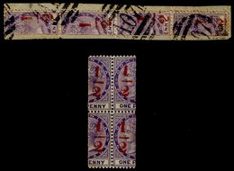 1882-83 Surch Type 3, ½(d) On Half 1d Lilac, Block Of Four, A Little Toned, Upper Pair Large Part O.g, Otherwise UM, Als - Autres & Non Classés