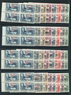 1944 Defin Sets Of Eight In UM Marginal Blocks Of Four, SG.A1/8, B1/8, C1/8 & D1/8, Odd Minor Tone, Generally Fine. (128 - Autres & Non Classés